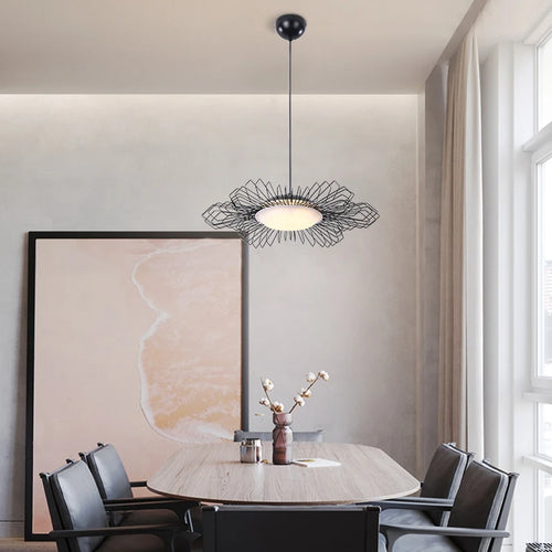 lustre suspendu design fleuri éclairage LED variable pour intérieur - vue 2 sur 9