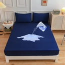 Kuup Safe Waterproof Mattress Protector, Soft Comfortable Breathable Solid Color Bedding Mattress Cover Fitted, No Pillowcases