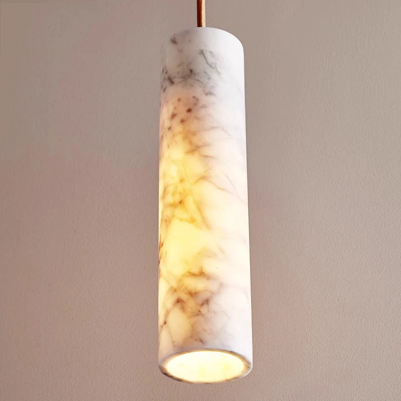 suspension LED en marbre design moderne de luxe - vue 6 sur 15