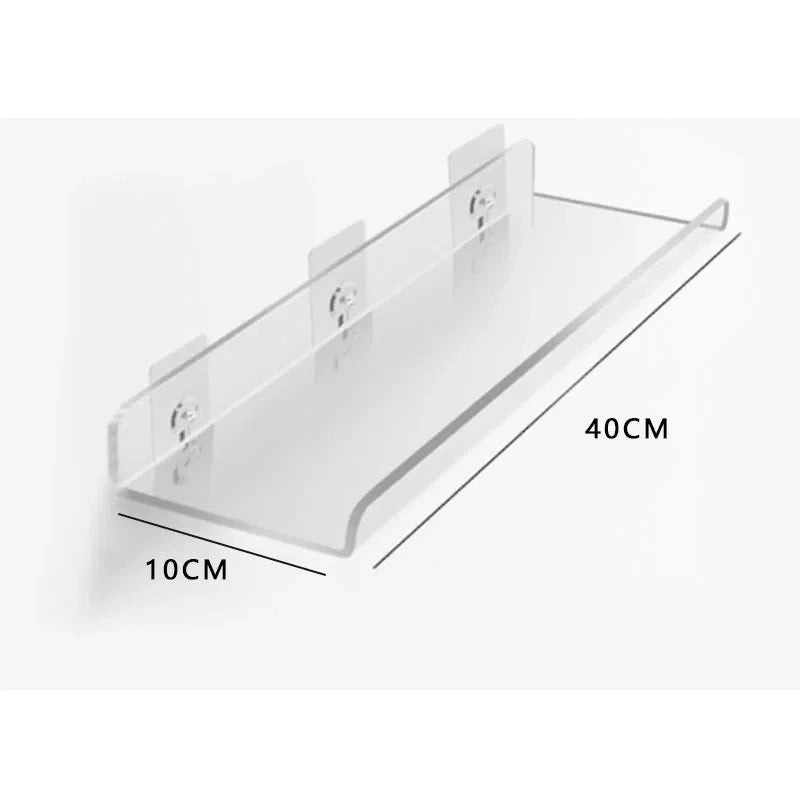 Acrylic Shelf for Wall Storage,Floating Bookshelves,Display Shelf Organizer for Bathroom,Bedroom,Living Room,Kitchen,Room Decor - vue 23 sur 47
