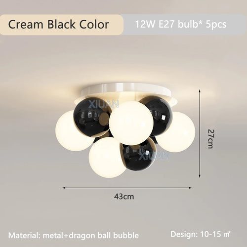 lustre nordique bulle ronde led pour chambre d'enfant - vue 10 sur 9