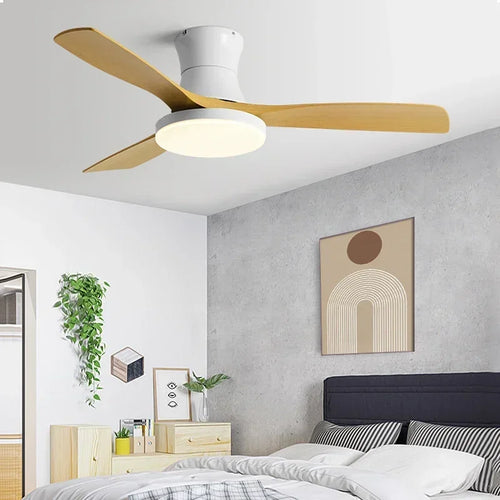 ventilateur de plafond américain léger avec lumière et contrôle électrique - vue 3 sur 12