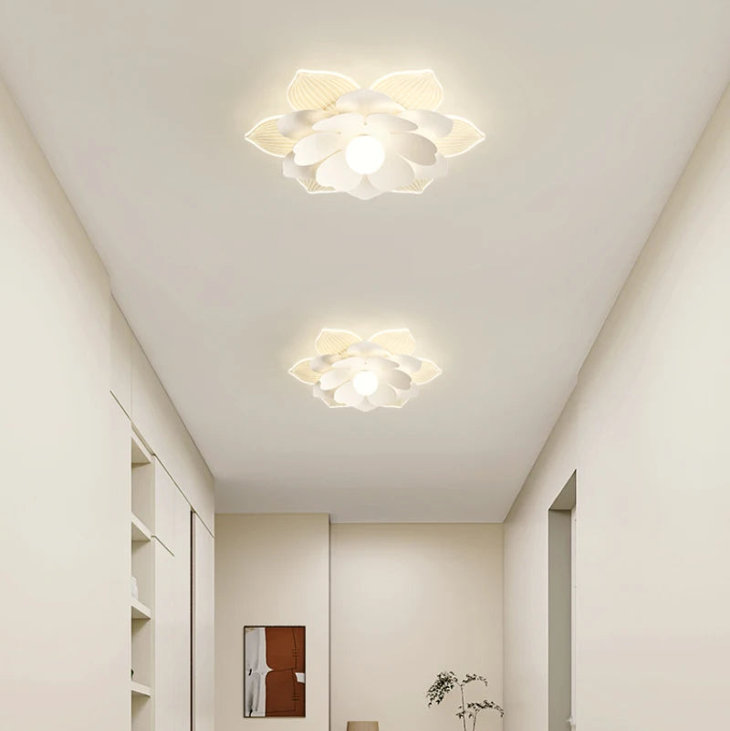 plafonnier moderne à fleurs en pétales pour décoration intérieure