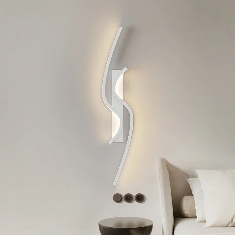 applique murale LED moderne pour salon TV fond allée chambre chevet