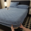 Plush Mattress Cover For Bed,stretch Soft Material Fitted Sheet, Keep Warm,dust Protector,machine Washable 90X200,180X200