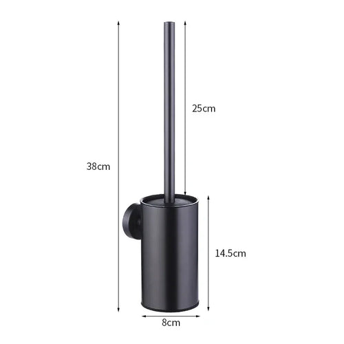 brosse de nettoyage en inox avec support mural pour salle de bain - vue 13 sur 13