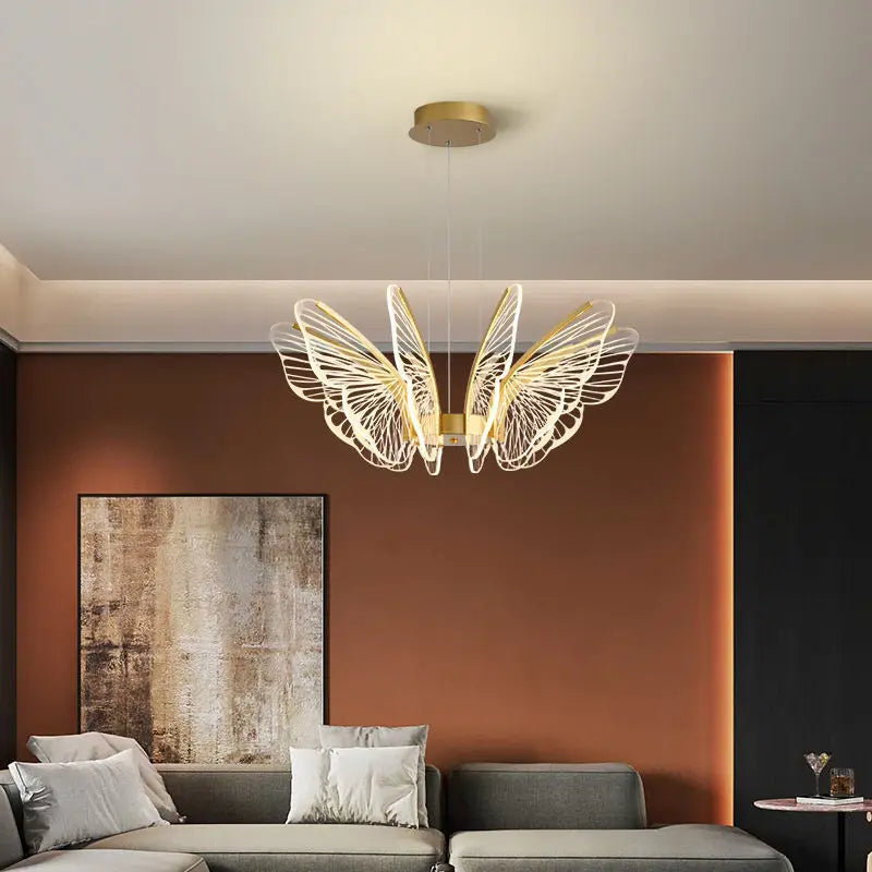 lustre papillon moderne en acrylique pour décoration intérieure - vue 4 sur 8