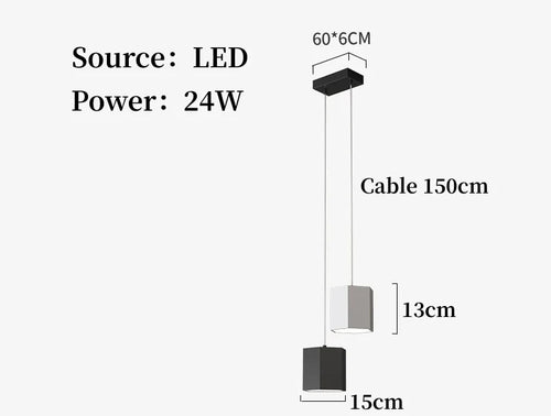 Modern nordic minimalist creative wrought iron chandelier