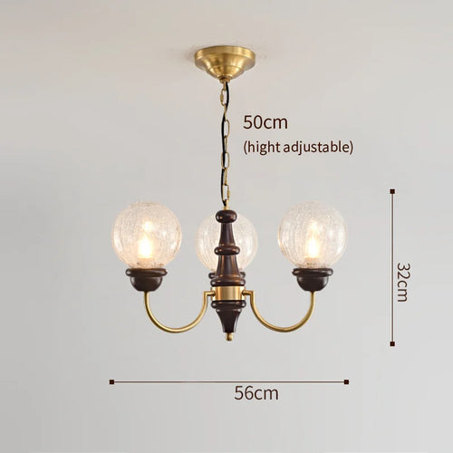 Lustre Luxe cuivre LED verre rond salon chambre décor intérieur salle à manger - vue 13 sur 12