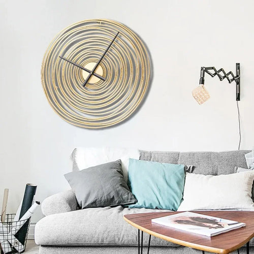 horloge murale moderne silencieuse en métal design élégant pour intérieur - vue 4 sur 7