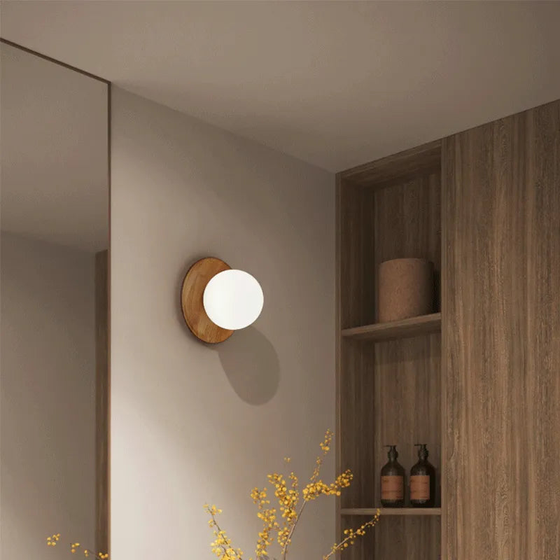 Applique murale Intérieur nordique rétro crème tête de lit LED - vue 4 sur 7