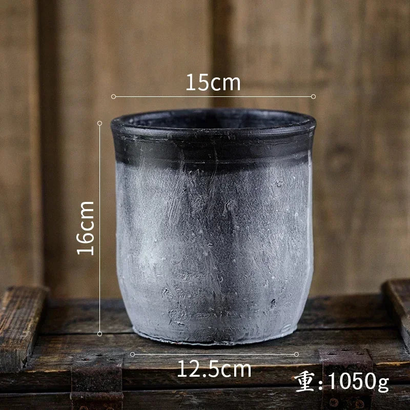 jardinières en poterie rustiques pour décoration intérieure et extérieure