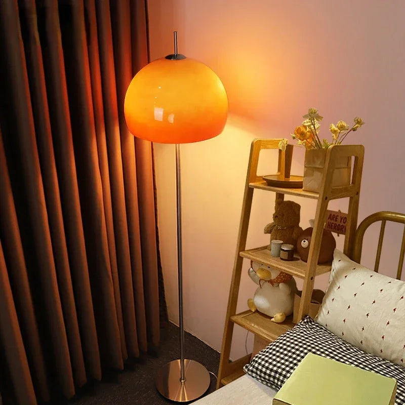 lampe à poser rétro en verre dégradé style bauhaus - vue 4 sur 7