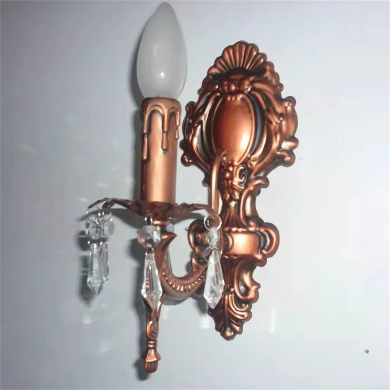 applique murale classique avec suspensions en cristal décoratifs - vue 7 sur 7
