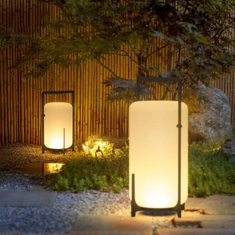 lampadaire solaire moderne en acrylique pour intérieur et extérieur