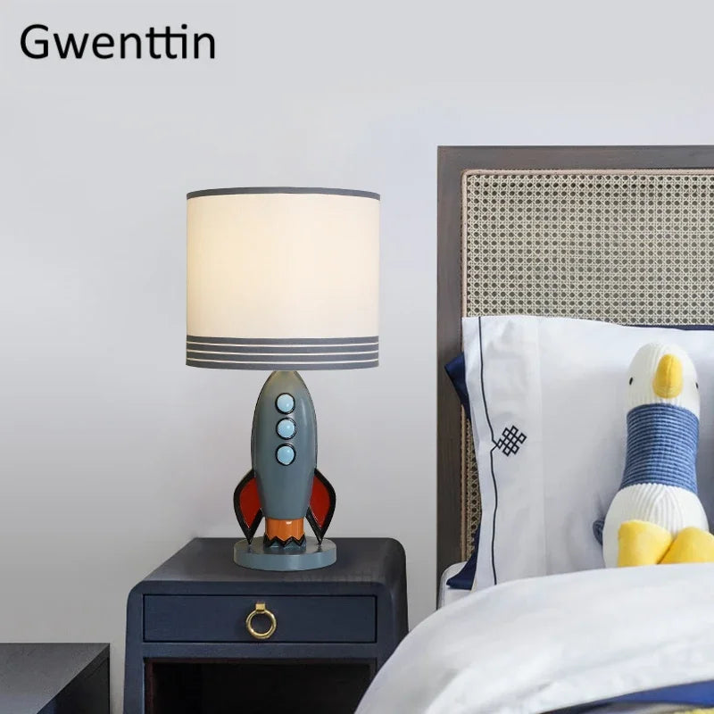 lampe de bureau fusée méditerranéenne décoration artistique nordique - vue 3 sur 7