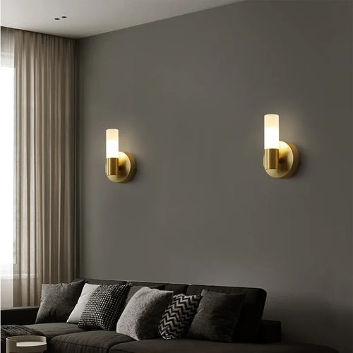 Nordic copper wall light minimalist design for interior decoration - vue 2 sur 10
