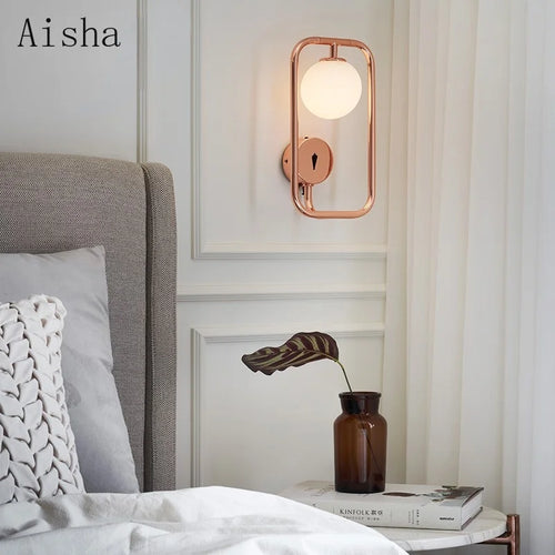 Creative minimalist rotating decorative wall light - vue 4 sur 7