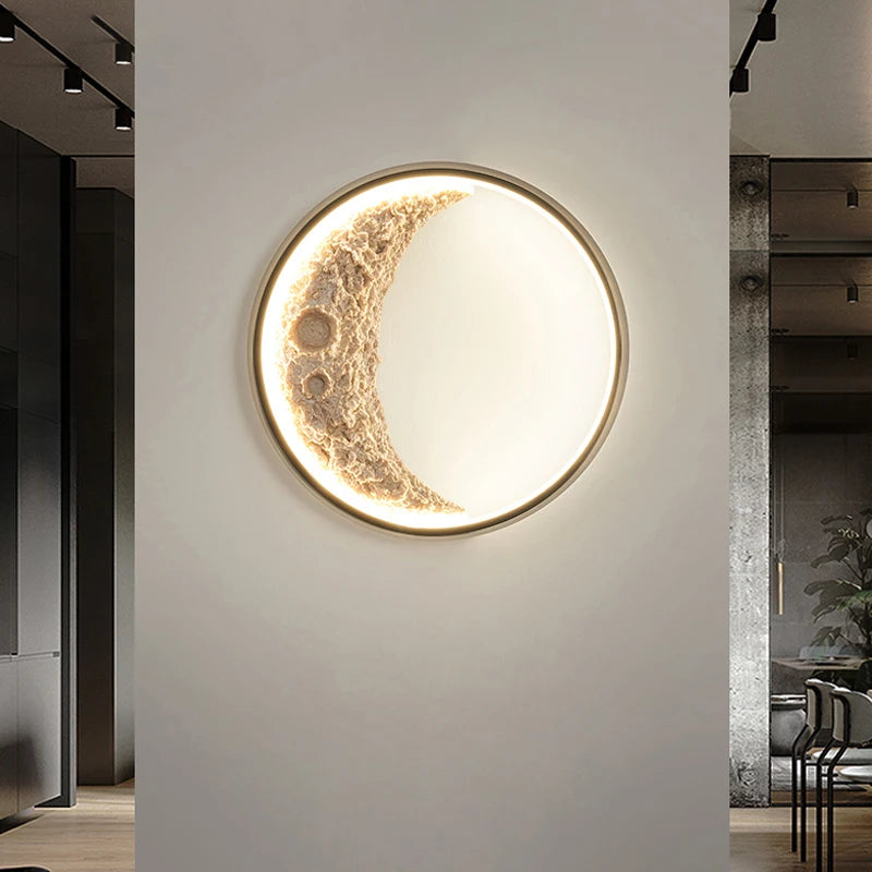 applique murale art créatif croissant lune décoratif moderne - vue 5 sur 9
