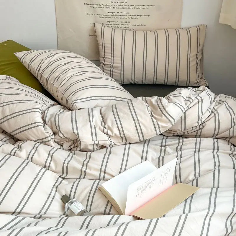 parure de lit nordique housse taies drap plat collection 2025