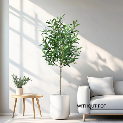 Realistic artificial olive branch for interior decoration - vue 2 sur 9