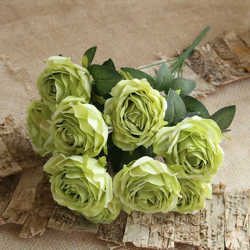 10 têtes de fleurs artificielles pour décoration mariage et festival - vue 15 sur 15