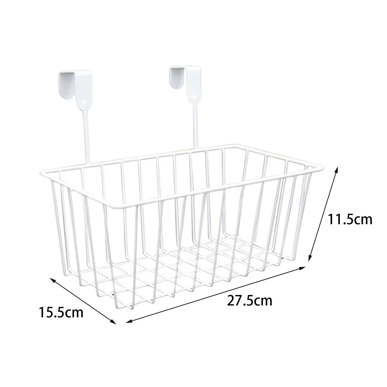 over the closet door, organizer, basket, grid, storage baskets with hooks, wire - vue 6 sur 8