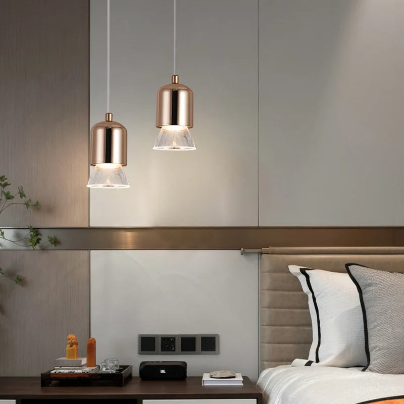 Minimalist nordic LED pendant light for bar and restaurant - vue 5 sur 15