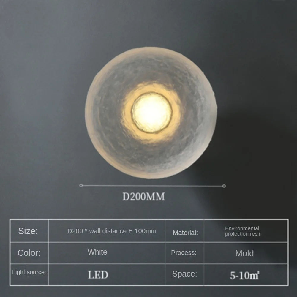 applique murale ronde moderne à led pour décoration intérieure et extérieure - vue 7 sur 8