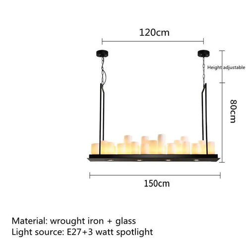 Nordique luxe salle à manger lustre intérieur salon table à manger lampes en verre simple cuisine île LED lustre éclairage - vue 20 sur 20