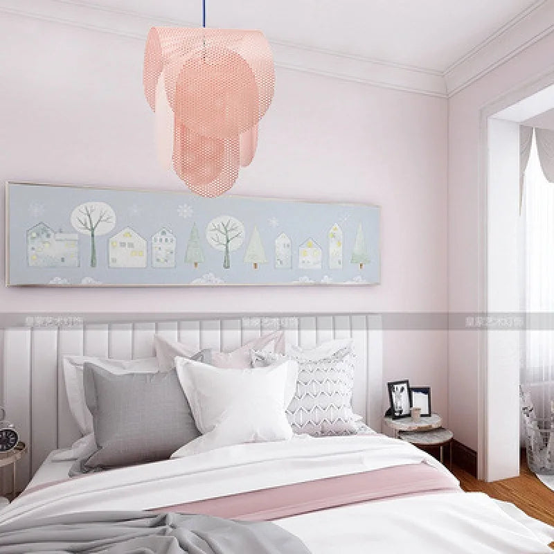 Nordique Créatif Filet De Pêche Lustre Chambre D'enfant Suspension Salon Restaurant Bar Chambre LED Éclairage Décoratif - vue 5 sur 9