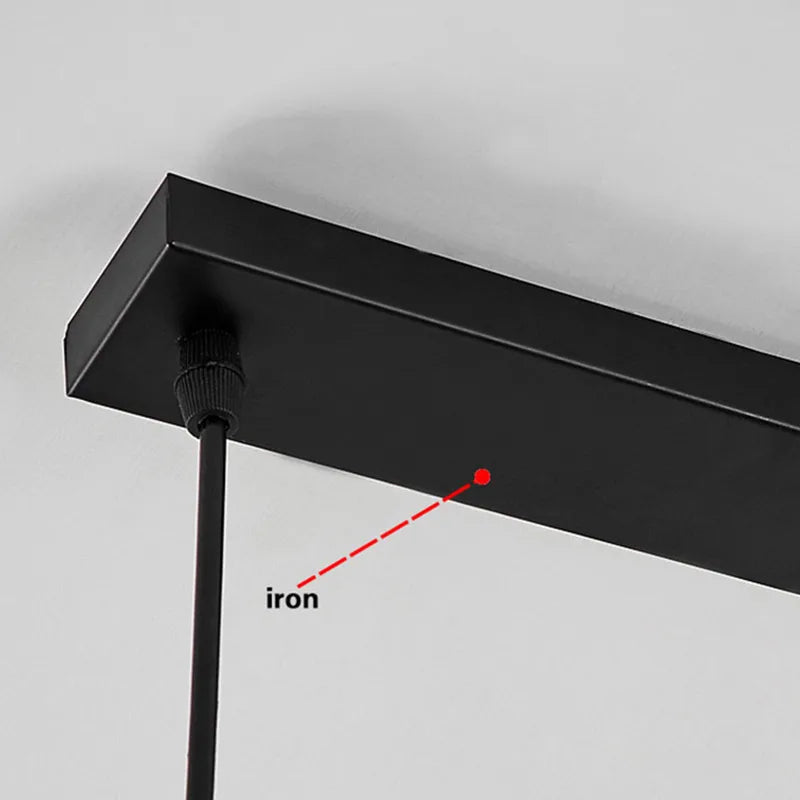Modern nordic minimalist iron and glass pendant light - vue 4 sur 10
