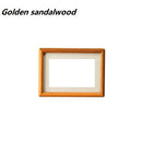 Solid Wood Round Corner Picture Frame, Walnut and Golden Sandalwood, Minimalist Design, Tabletop, Home Decor