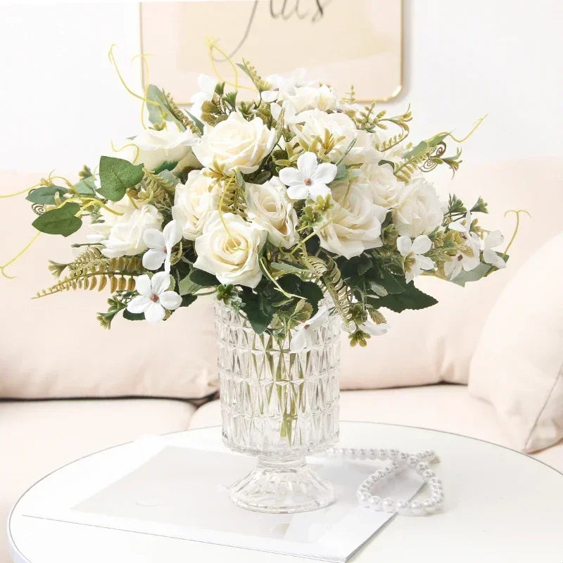 bouquet de roses artificielles pour décoration et cadeau de fête - vue 4 sur 13