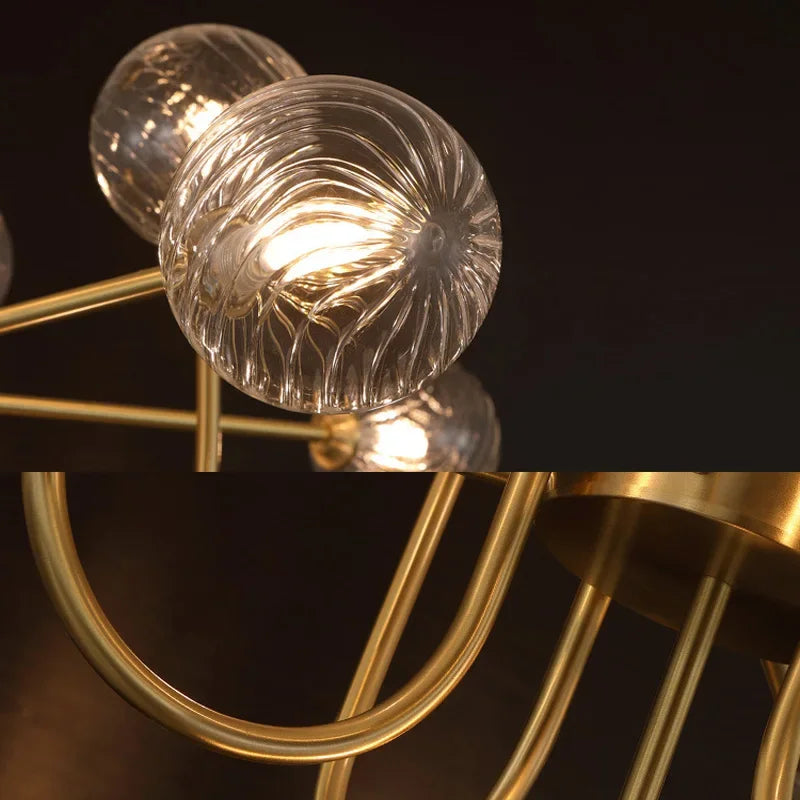 2024 New Pattern Creative U-shaped Magic Bean LED Pendent  Lamp For Living Room Bedroom Lobby Exhibition Hall - vue 7 sur 8