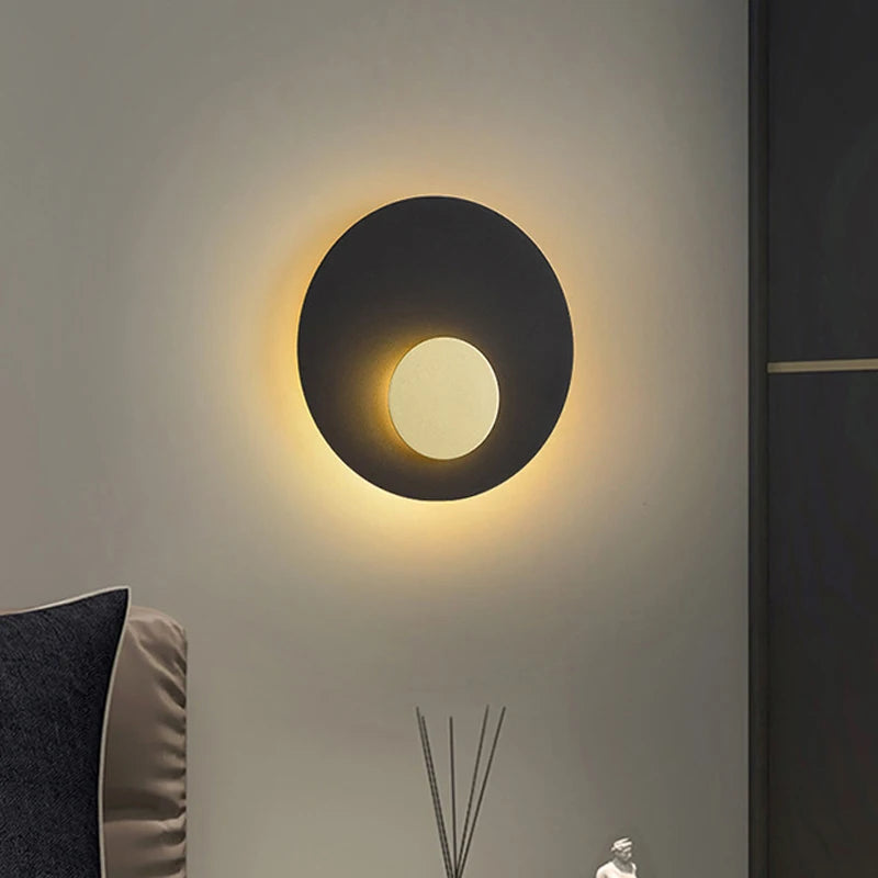 applique murale led lune dorée style nordique décoratif