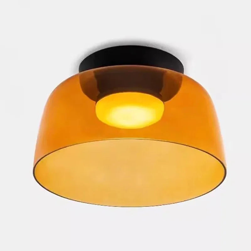 Plafonnier en verre nordique chambre à coucher plafonnier médiéval pour Restaurant Simple moderne créatif salle à manger lampes de décoration - vue 6 sur 21