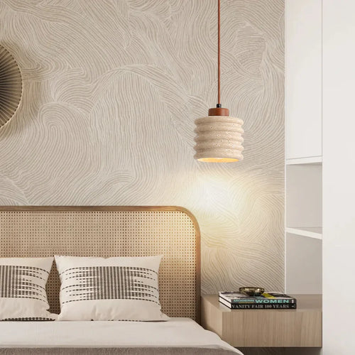 suspension en pierre naturelle rétro à led pour décoration intérieure