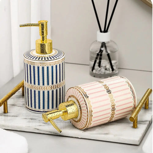 distributeur de savon en céramique luxe pour hôtel rechargeable - vue 3 sur 12