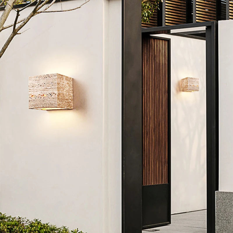 Applique murale led étanche style japonais pour extérieur villa - vue 3 sur 8