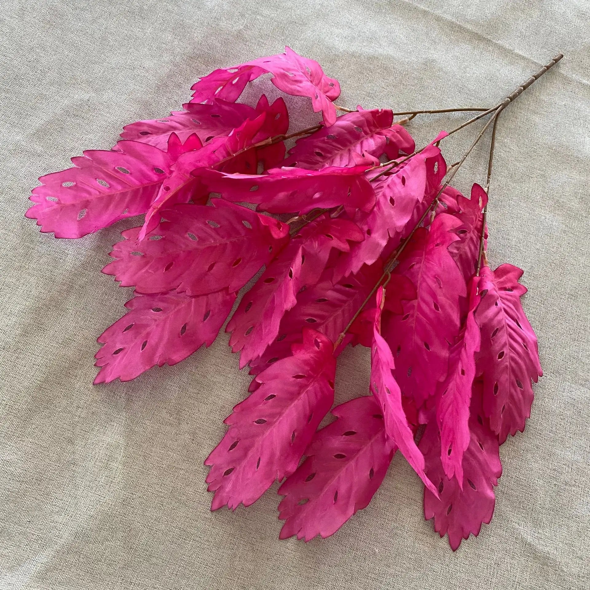 plantes artificielles feuilles de soie pour décoration florale - vue 8 sur 15