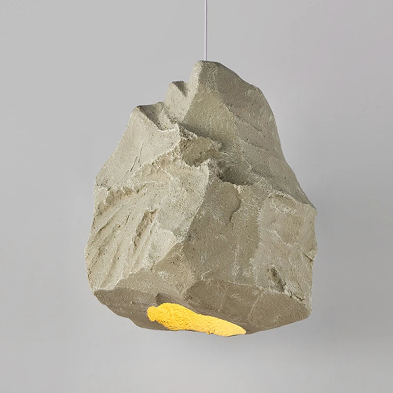 Suspension Design créatif style pierre kaki modèle chambre japonaise Wabi Sabi maison chambre pendante de chevet - vue 4 sur 6