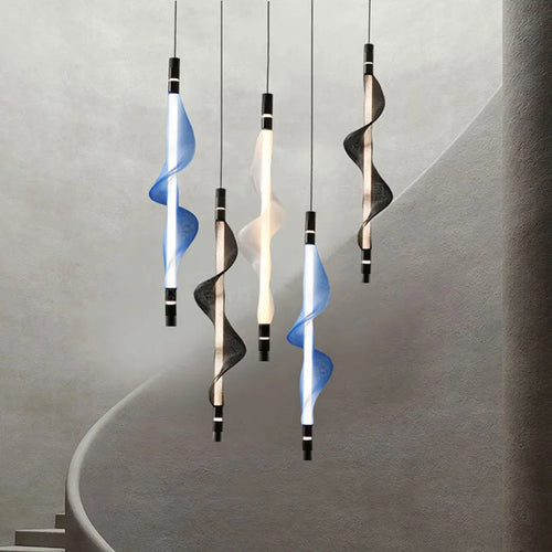 lustre artistique à led design moderne éclairage suspendu décoratif - vue 2 sur 18