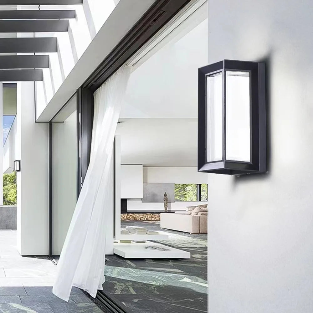 Applique murale extérieure Led moderne Ip65 étanche porche balcon jardin extérieur applique lumières Villa terrasse maison luminaires - vue 6 sur 7