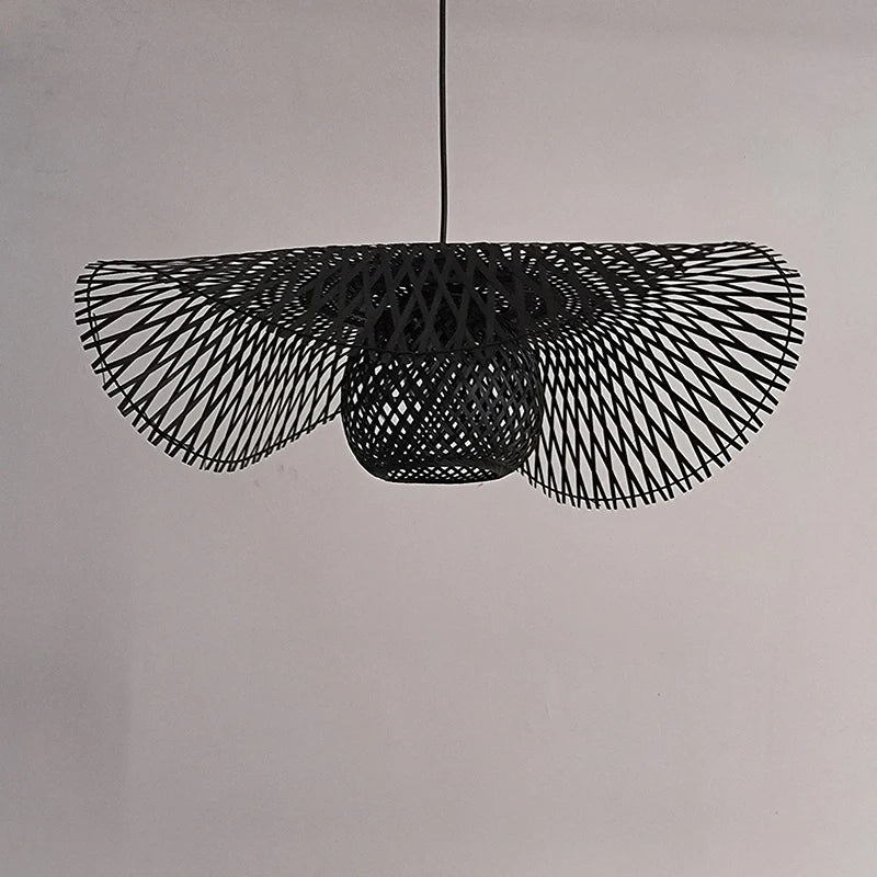 suspension en bambou créative pour éclairage intérieur moderne - vue 4 sur 9