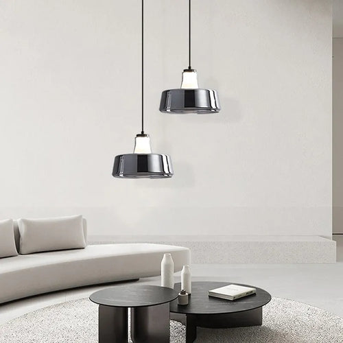 Minimalist Nordic design glass LED pendant light - vue 2 sur 23