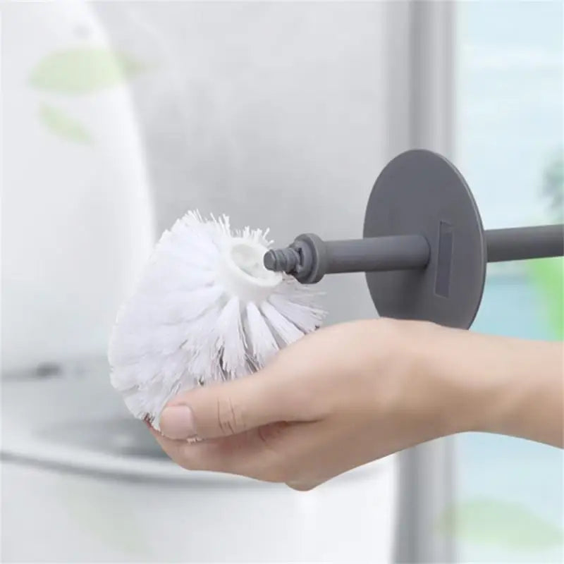 brosse de toilette moderne avec couvercle design élégant accessoires de nettoyage - vue 6 sur 9