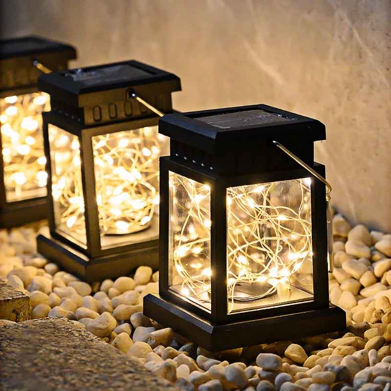lanterne solaire led portable et étanche pour extérieur et festival - vue 2 sur 9