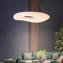 Modern minimalist acrylic eye protection pendant light, living room, bedroom, circular LED indoor lighting