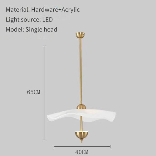 Minimalist nordic acrylic chandelier for restaurants and cafés - vue 9 sur 10